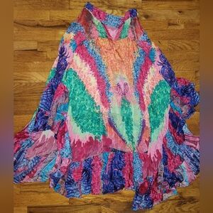 Anthropologie la fuori fairy handkerchief hem skirt m Farm Rio Style